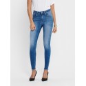 Only Blush Raw Ankel Jeans - Medium Blue Denim