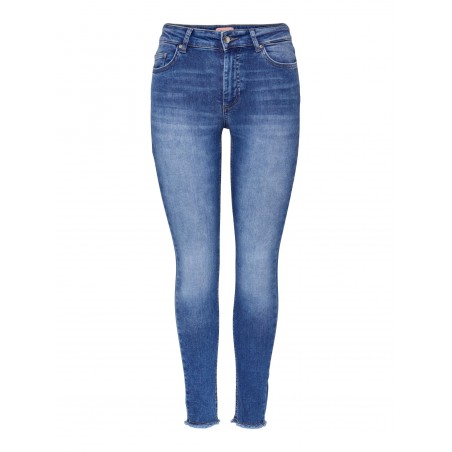 Only Blush Raw Ankel Jeans - Medium Blue Denim