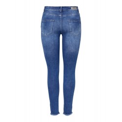 Only Blush Raw Ankel Jeans - Medium Blue Denim
