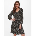 JDY Claude v-neck kjole - Black