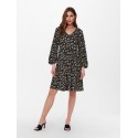 JDY Claude v-neck kjole - Black