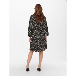 JDY Claude v-neck kjole - Black