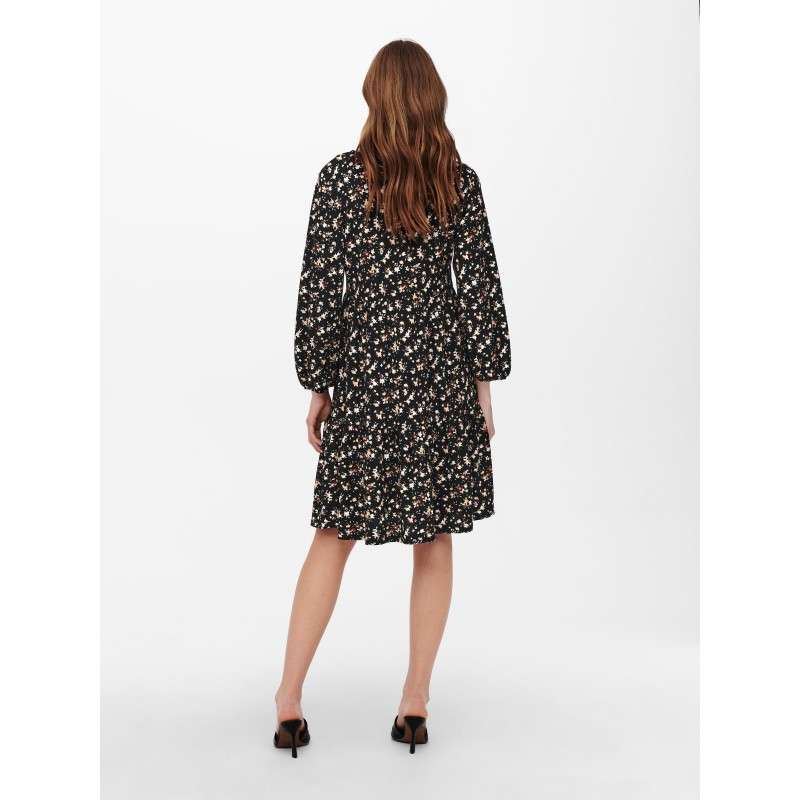 JDY Claude v-neck kjole - Black