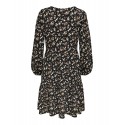 JDY Claude v-neck kjole - Black