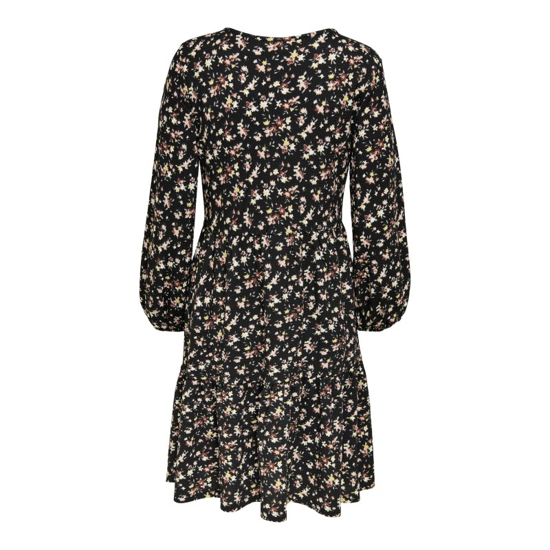 JDY Claude v-neck kjole - Black