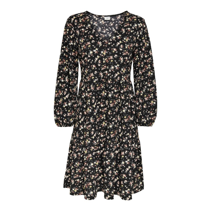 JDY Claude v-neck kjole - Black