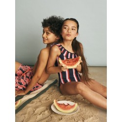 Name It Kids Zaxx lange badeshorts - Neon Coral