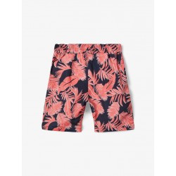 Name It Kids Zaxx lange badeshorts - Neon Coral