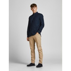 JACK & JONES Premium Twister L/S Skjorte - Navy Blazer