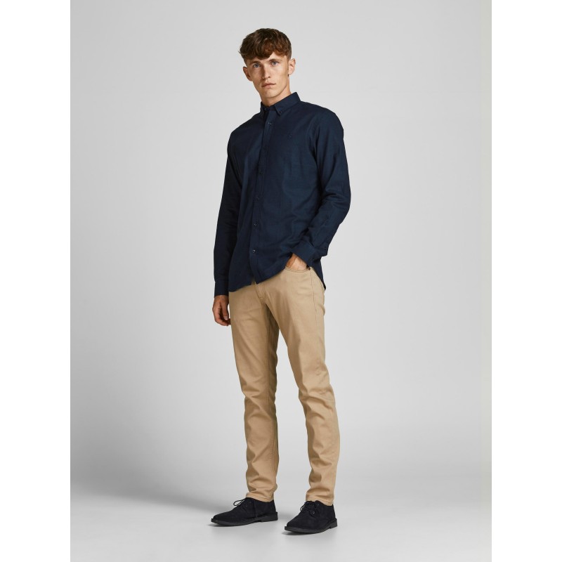 JACK & JONES Premium Twister L/S Skjorte - Navy Blazer