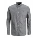 JACK & JONES Premium Twist L/S Skjorte - Grey Melange