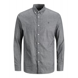 JACK & JONES Premium Twist L/S Skjorte - Grey Melange