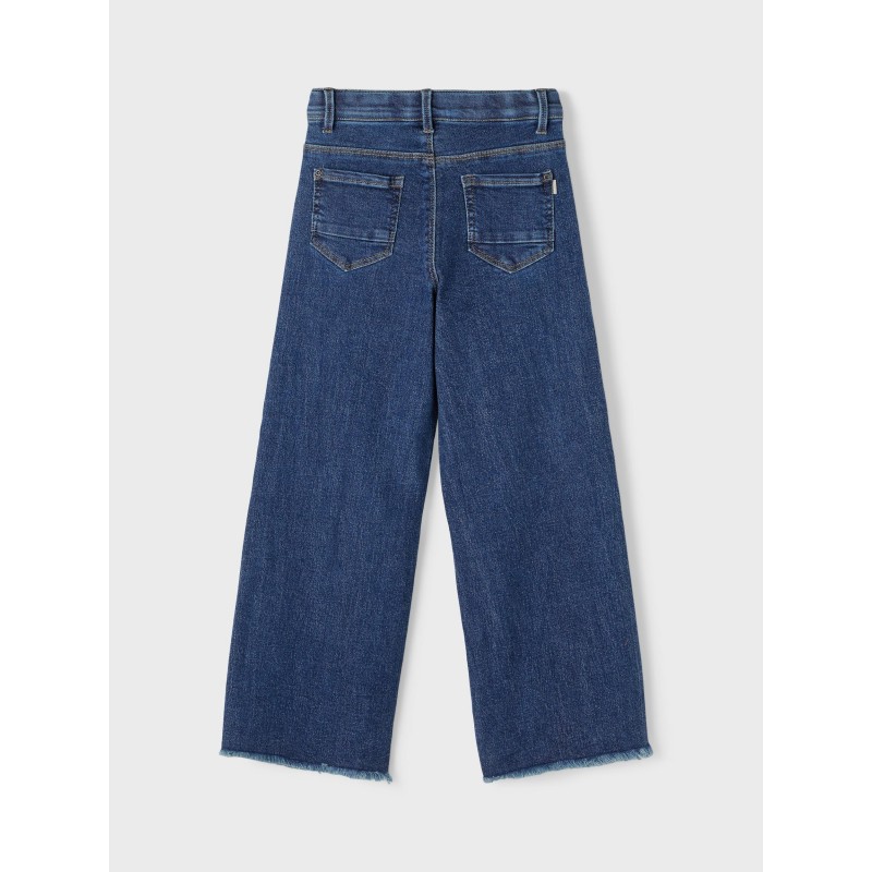 NAME IT KIDS Randi HW Wide Jeans - Dark Blue Denim