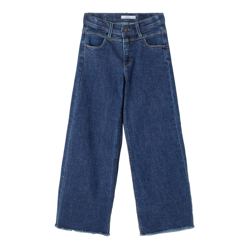NAME IT KIDS Randi HW Wide Jeans - Dark Blue Denim
