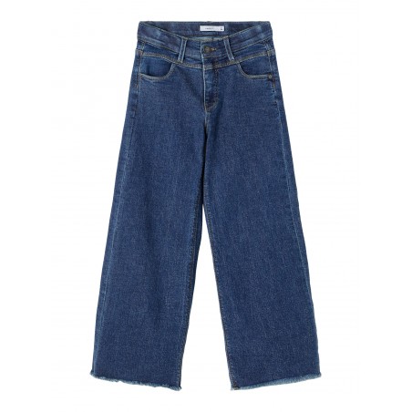 NAME IT KIDS Randi HW Wide Jeans - Dark Blue Denim