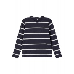 NAME IT KIDS Tanovo langærmet bomulds bluse - Dark Sapphire