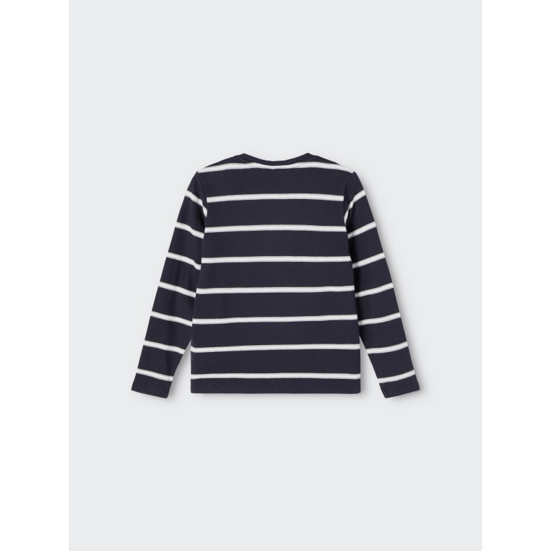 NAME IT KIDS Tanovo langærmet bomulds bluse - Dark Sapphire