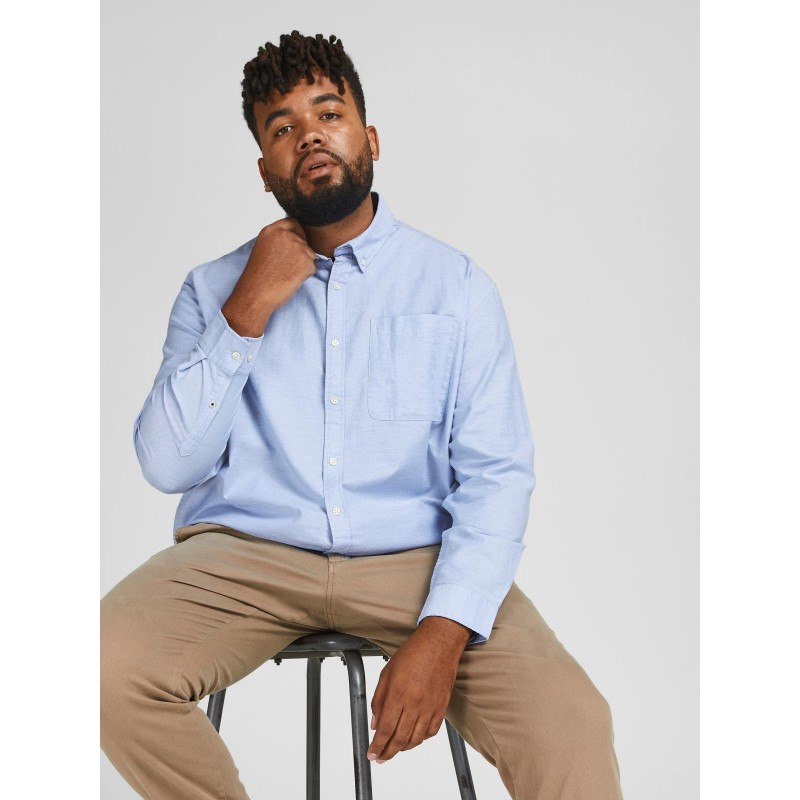Jack & Jones Plus Oxford Langærmet Skjorte | Stor Udvalg i Plus Size