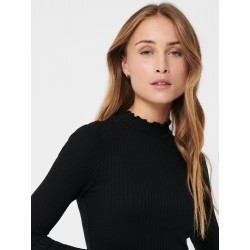 JDY Fransiska L/S Bluse - Sort