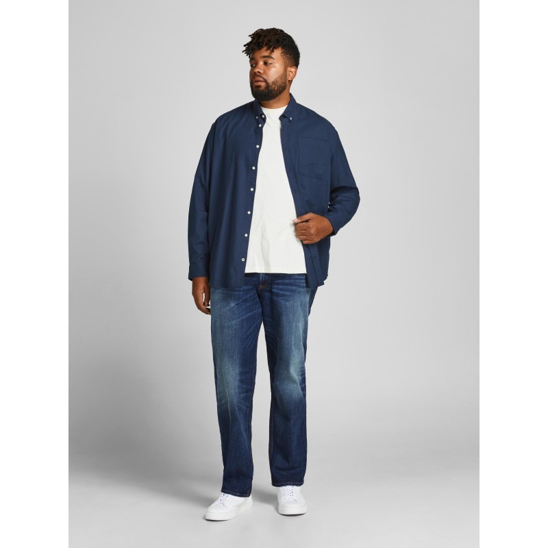 Jack and Jones Plus Oxford Langærmet Skjorte | Stor Udvalg i Plus Size