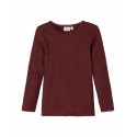 NAME IT Mini Wang Nål Uld Bluse - Red Mahogany