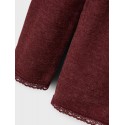 NAME IT Mini Wang Nål Uld Bluse - Red Mahogany