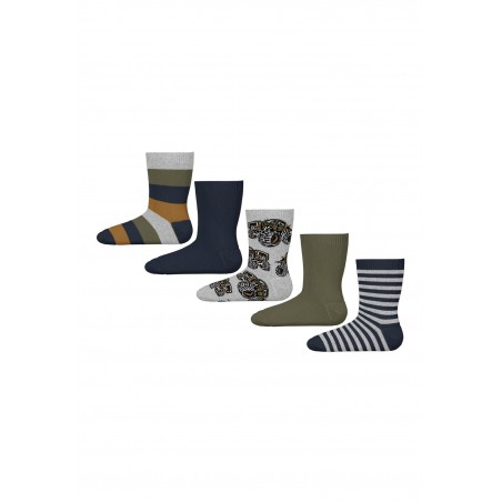 NAME IT Mini Vagn 5-pak Strømper - Grey Melange