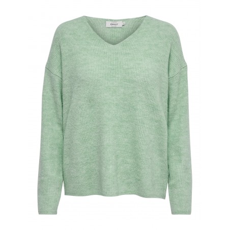 ONLY Camilla langærmet strik pullover - Ether