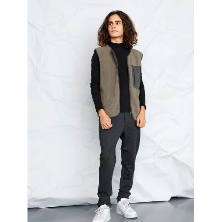 LMTD Rake Slim Fit  Bukser - Dark Grey Melange