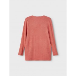 NAME IT Kids Victri Langærmet Strik Cardigan - Etruscan Red