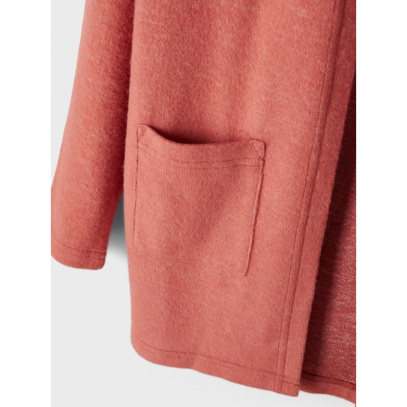 NAME IT Kids Victri Langærmet Strik Cardigan - Etruscan Red