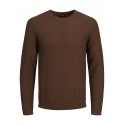 JACK & JONES BLUCARLOS CREWNECK SWEATSHIRT - CINNAMON