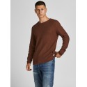 JACK & JONES BLUCARLOS CREWNECK SWEATSHIRT - CINNAMON