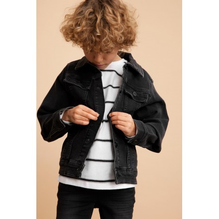 Køb NAME IT KIDS SWEAT DENIM JAKKE - SORT | Online på Thebestbuy.dk