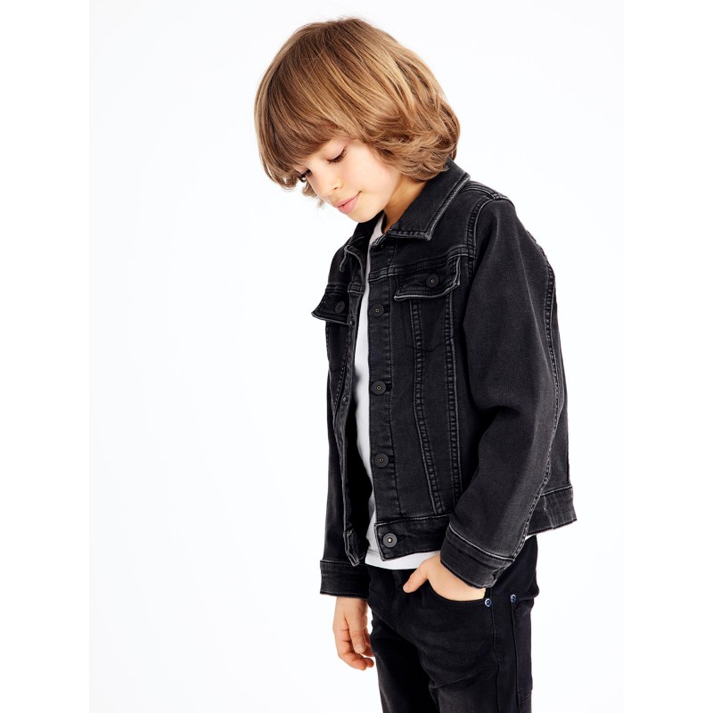 Køb NAME IT KIDS SWEAT DENIM JAKKE - SORT | Online på Thebestbuy.dk