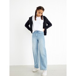 LMTD pige - Opal langærmet kort sweat lynlås cardigan - Sort