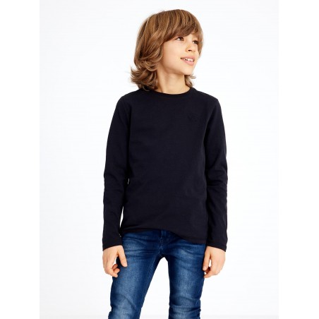 NAME IT KIDS Tano langærmet bluse - Sort