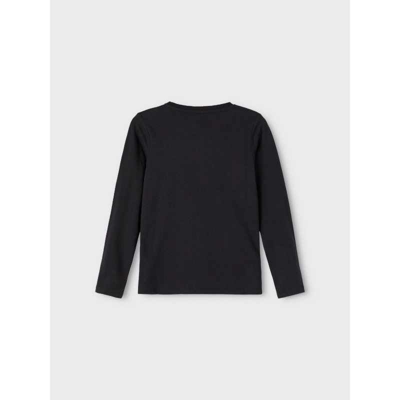 NAME IT KIDS Tano langærmet bluse - Sort