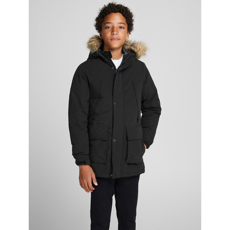 50% UDSALG På JACK & JONES JUNIOR PARKA MED HÆTTE - SORT