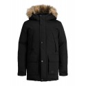 50% UDSALG På JACK & JONES JUNIOR PARKA MED HÆTTE - SORT