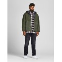 JACK & JONES PLUS JAKKE MED HÆTTE - Forest Night