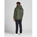 JACK & JONES PLUS JAKKE MED HÆTTE - Forest Night