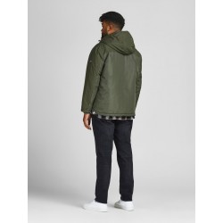 JACK & JONES PLUS JAKKE MED HÆTTE - Forest Night