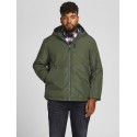 JACK & JONES PLUS JAKKE MED HÆTTE - Forest Night