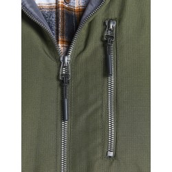 JACK & JONES PLUS JAKKE MED HÆTTE - Forest Night