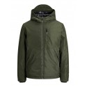 JACK & JONES PLUS JAKKE MED HÆTTE - Forest Night