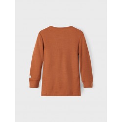 NAME IT MINI WYLA WOOL L/S TOP - MOCHA BISQUE