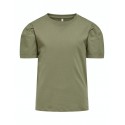 Kids Only May kortærmet T-shirt med pufærme - Dusky Green