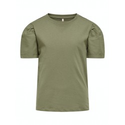 Kids Only May kortærmet T-shirt med pufærme - Dusky Green