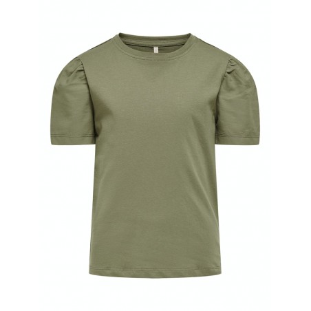 Kids Only May kortærmet T-shirt med pufærme - Dusky Green